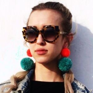 Fuzzy statement earrings by eatdarich